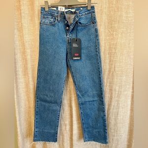Levi’s Wedgie Fit Straight Leg Premium Women’s Denim Jeans 24 x 26 crop